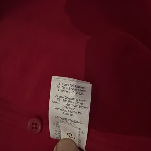 J.Crew NY Heavy Weight Cotton Flannel, Solid Red XL - Slim, men’s shirt. - Picture 13 of 16